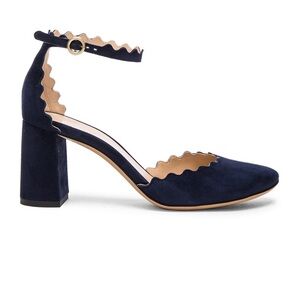 CHLOE Suede Lauren Ballerina Pumps - Black - CH27002-E01 - Sz 37